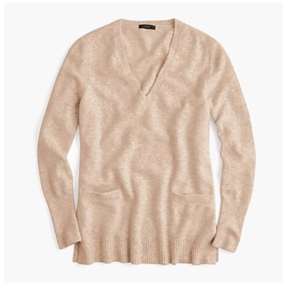 J. Crew v-neck front-pocket tunic sweater